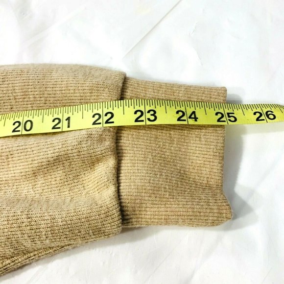 U.S. Polo Assn Sweater Pullover 1/4 Zip Mock Neck Knit Cotton Blend Beige M NWOT - Picture 12 of 12